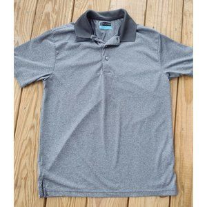 PGA Tour Golf Polo Shirt Mens Size Small Heather Gray Short Sleeve Moisture Wick